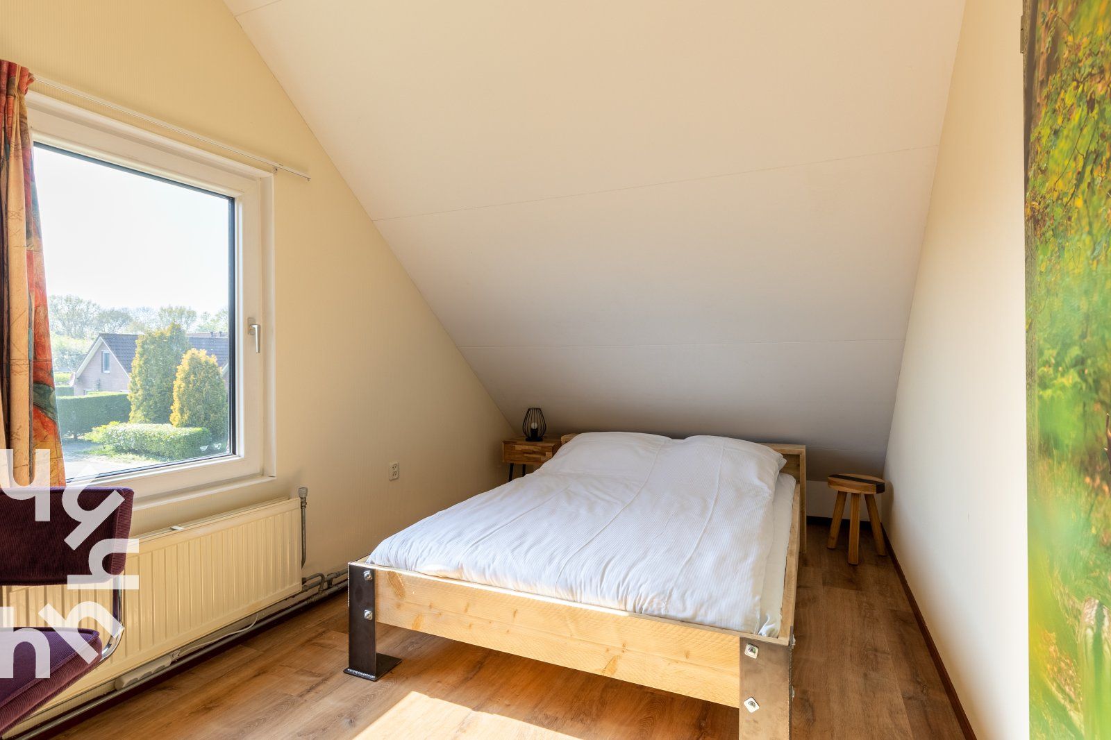 Aerial photo of vacation home ZE414 and green surroundings, Oostkapelle, Walcheren, Zeeland.