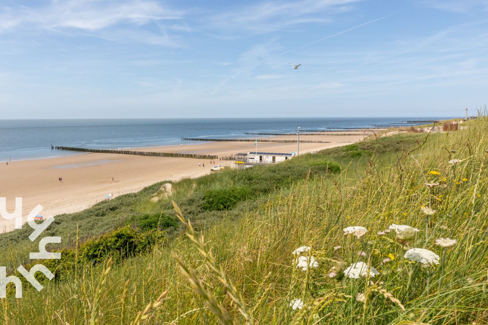 Fietsroute langs de kust nabij vakantiehuis ZE263 in Westkapelle, Walcheren.