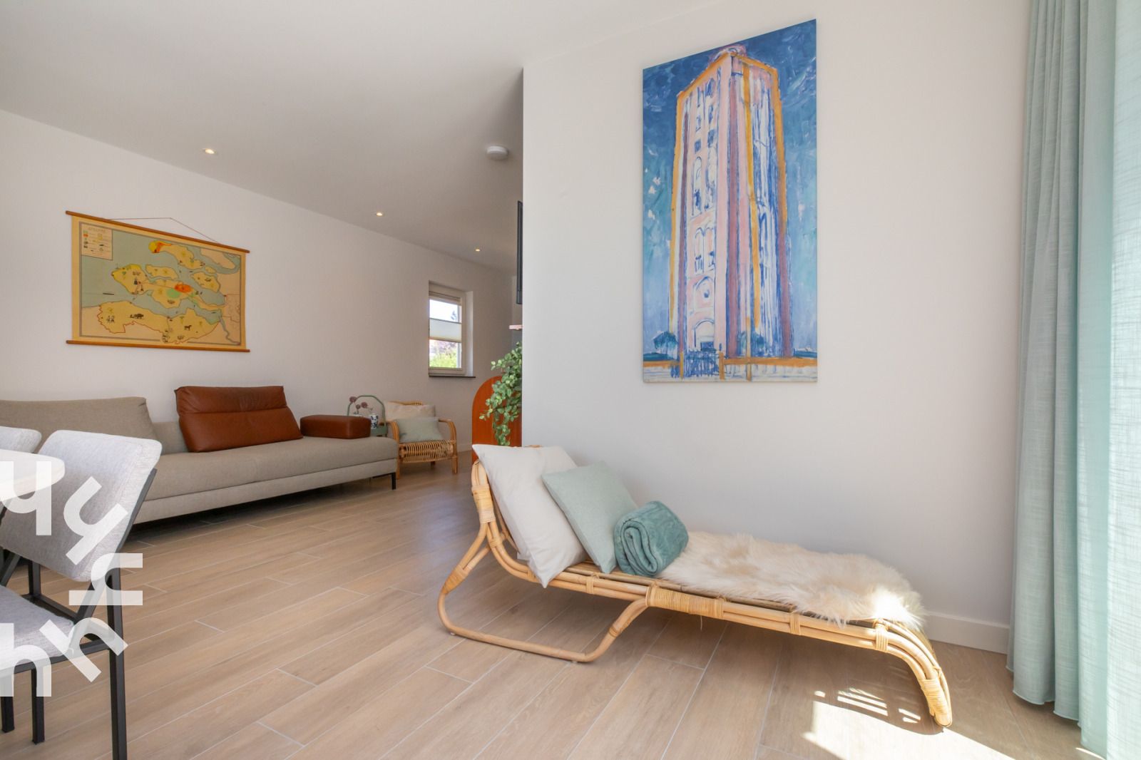 Bedroom with lobster cushions in vacation home ZE1508, Westkapelle, Walcheren, Zeeland.
