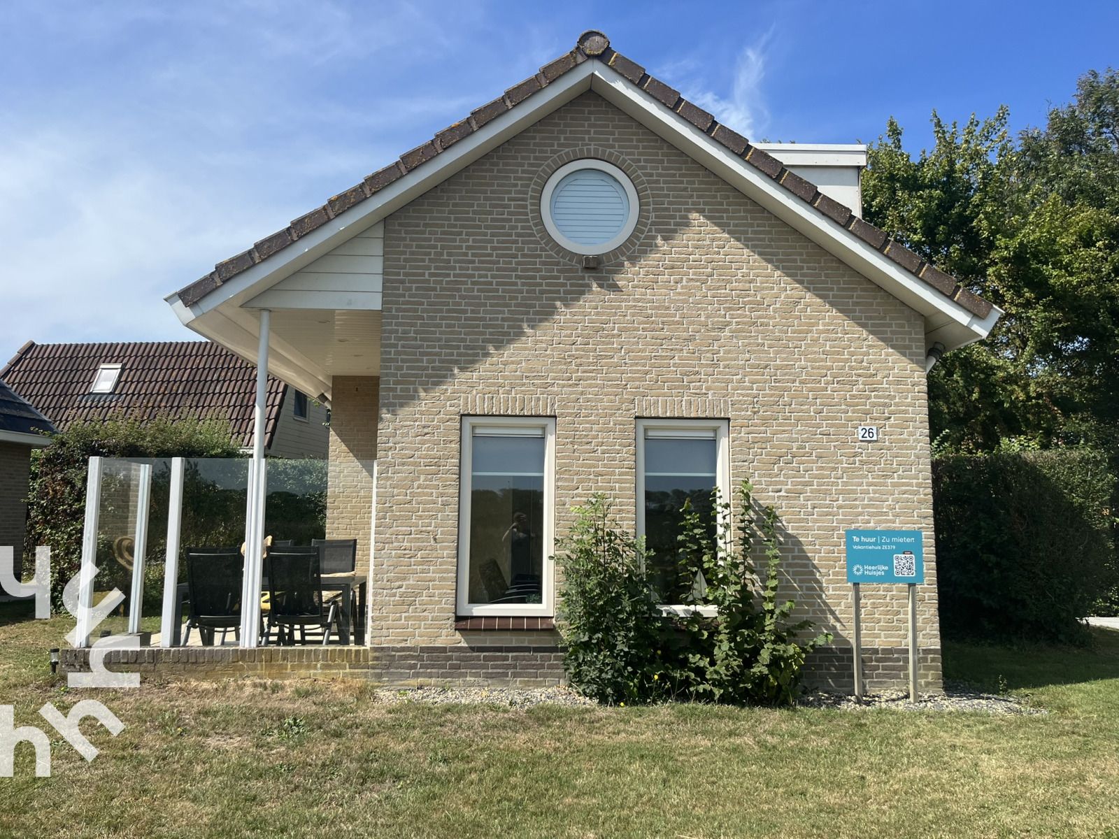 Slaapkamer met twee eenpersoonsbedden in vakantiehuis ZE379, Vlissingen, Walcheren.