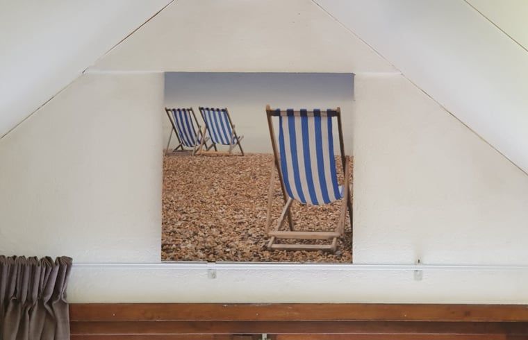 Decoratief detail in Vakantiehuisje in Vlissingen, Walcheren, met strandthema voor een vakantie in Zeeland.