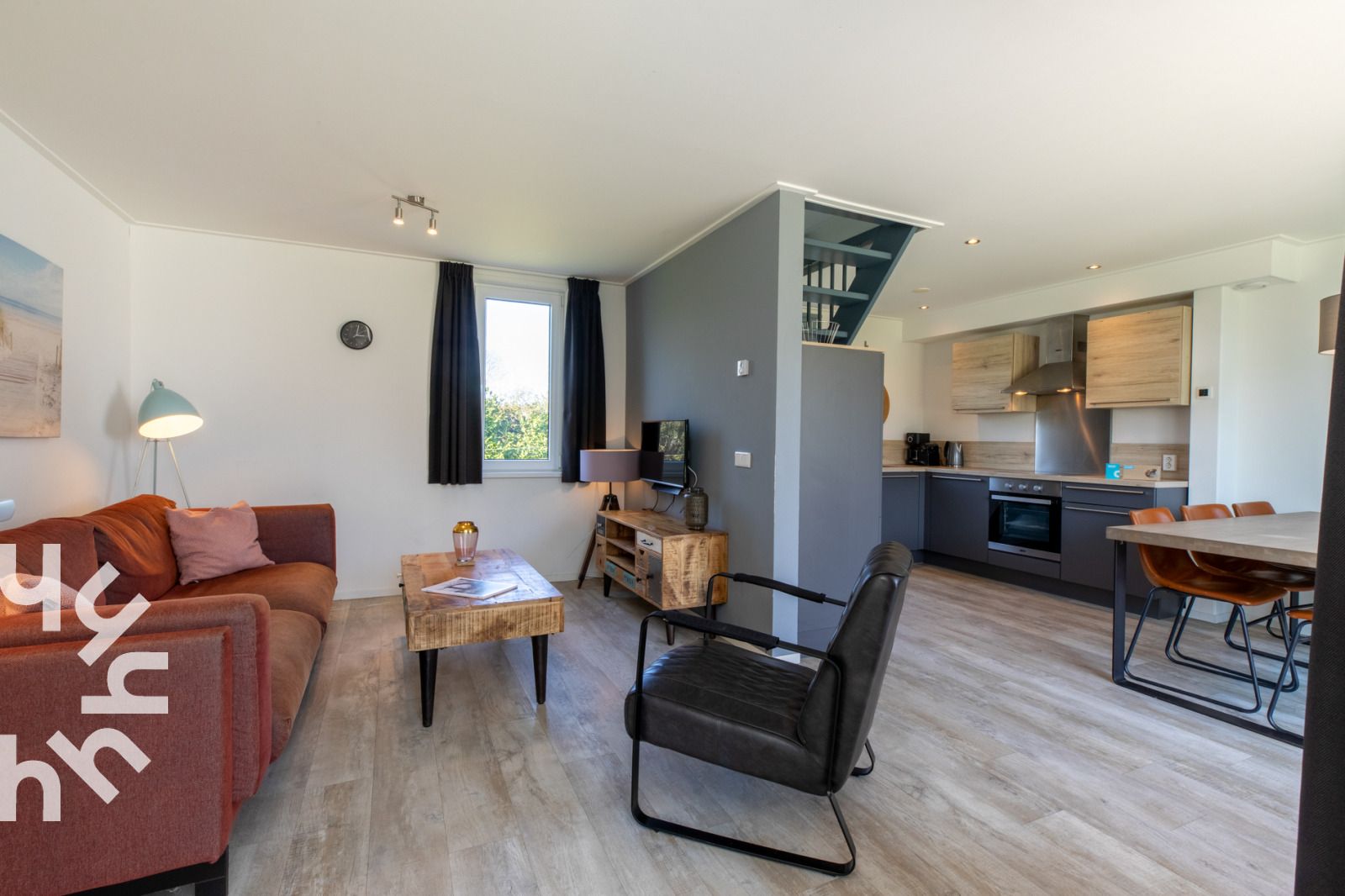 Bovenaanzicht van vakantiehuis ZE1447 en omgeving in Aagtekerke, Walcheren, Zeeland.