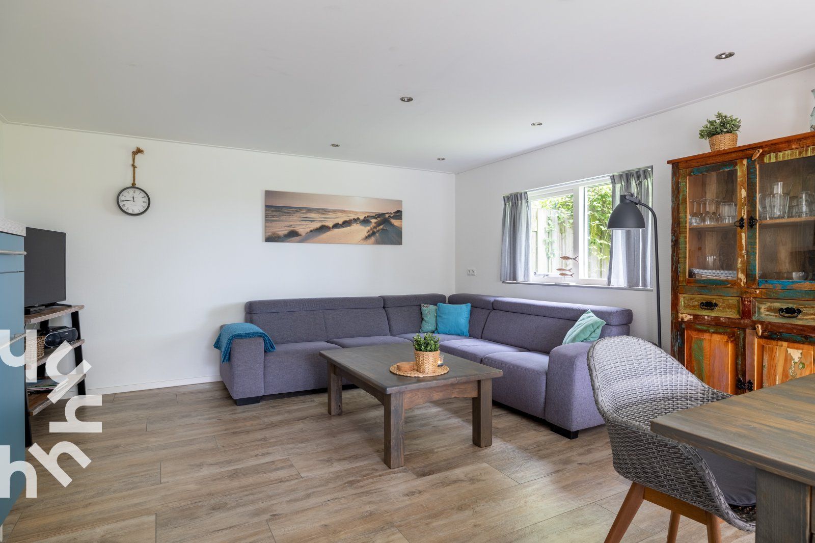 Gemuetliches Wohnzimmer des Ferienhauses ZE257 in Aagtekerke, Walcheren, Zeeland.