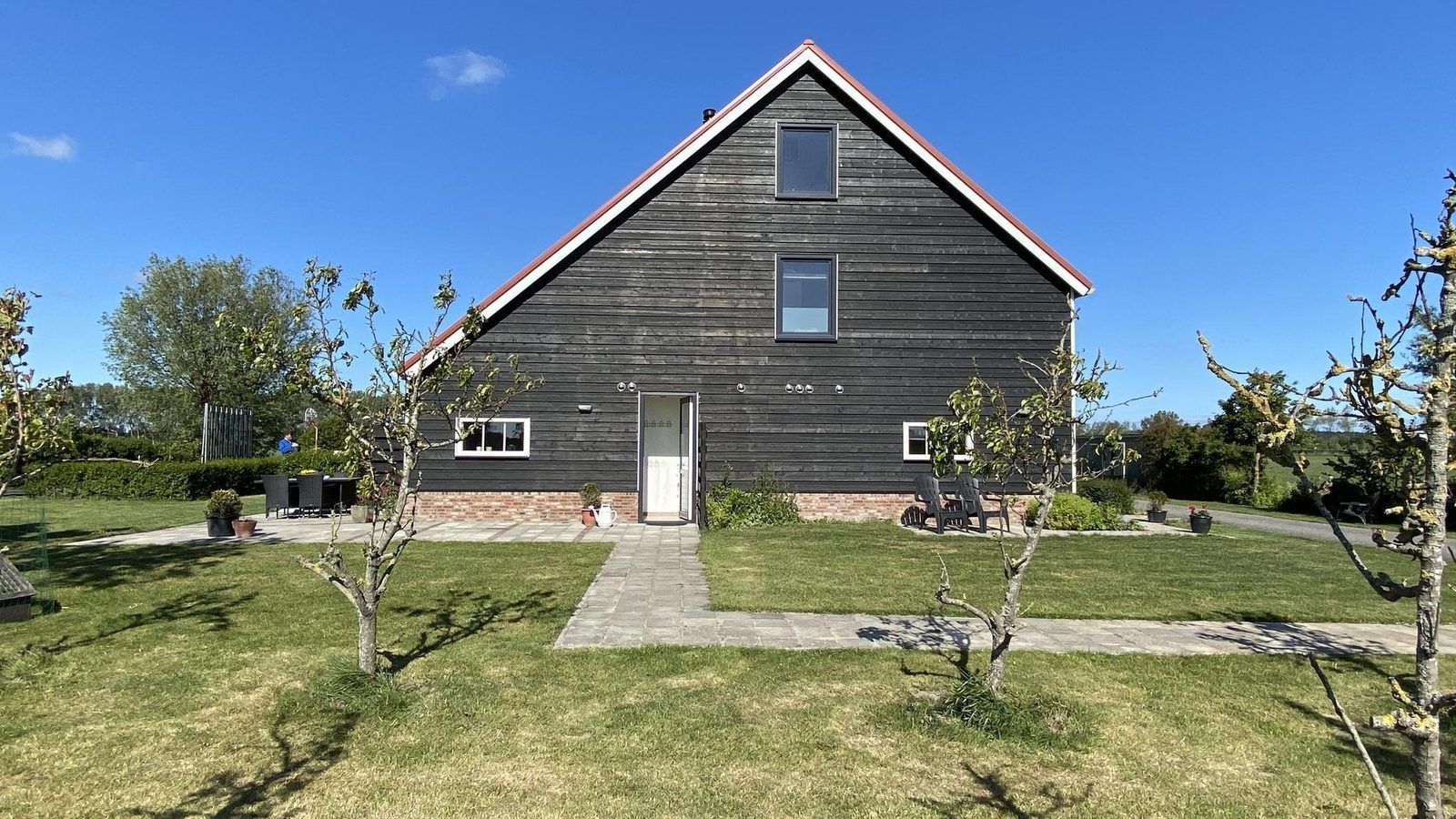 Vorderseite von VZ587 Ferienhaus Vrouwenpolder mit Garten, Walcheren, Zeeland.