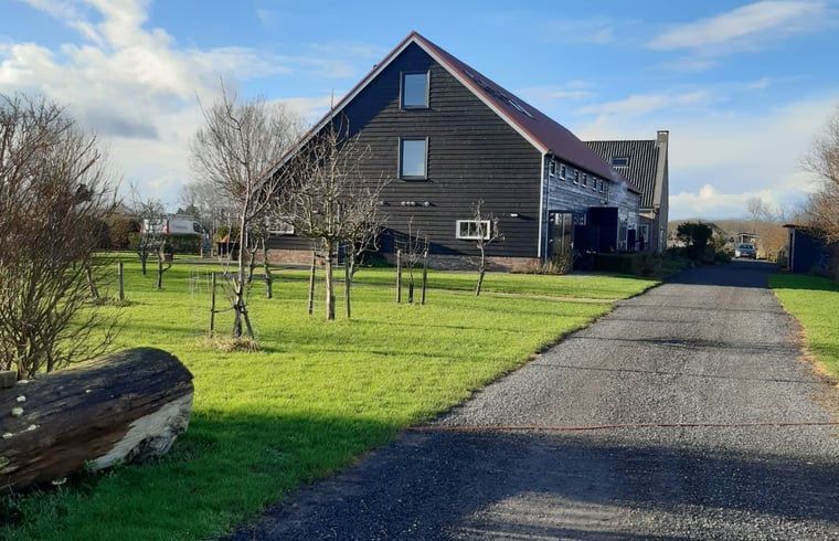Access path to Holiday home in Vrouwenpolder, Walcheren, Zeeland with green surroundings.