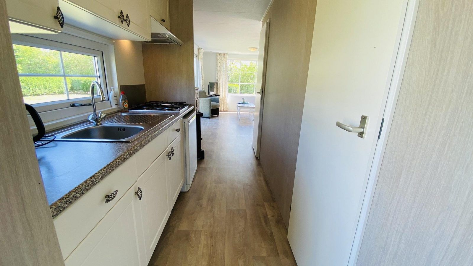 Corridor to kitchen in VZ235 Chalet Veere in Veere, Walcheren