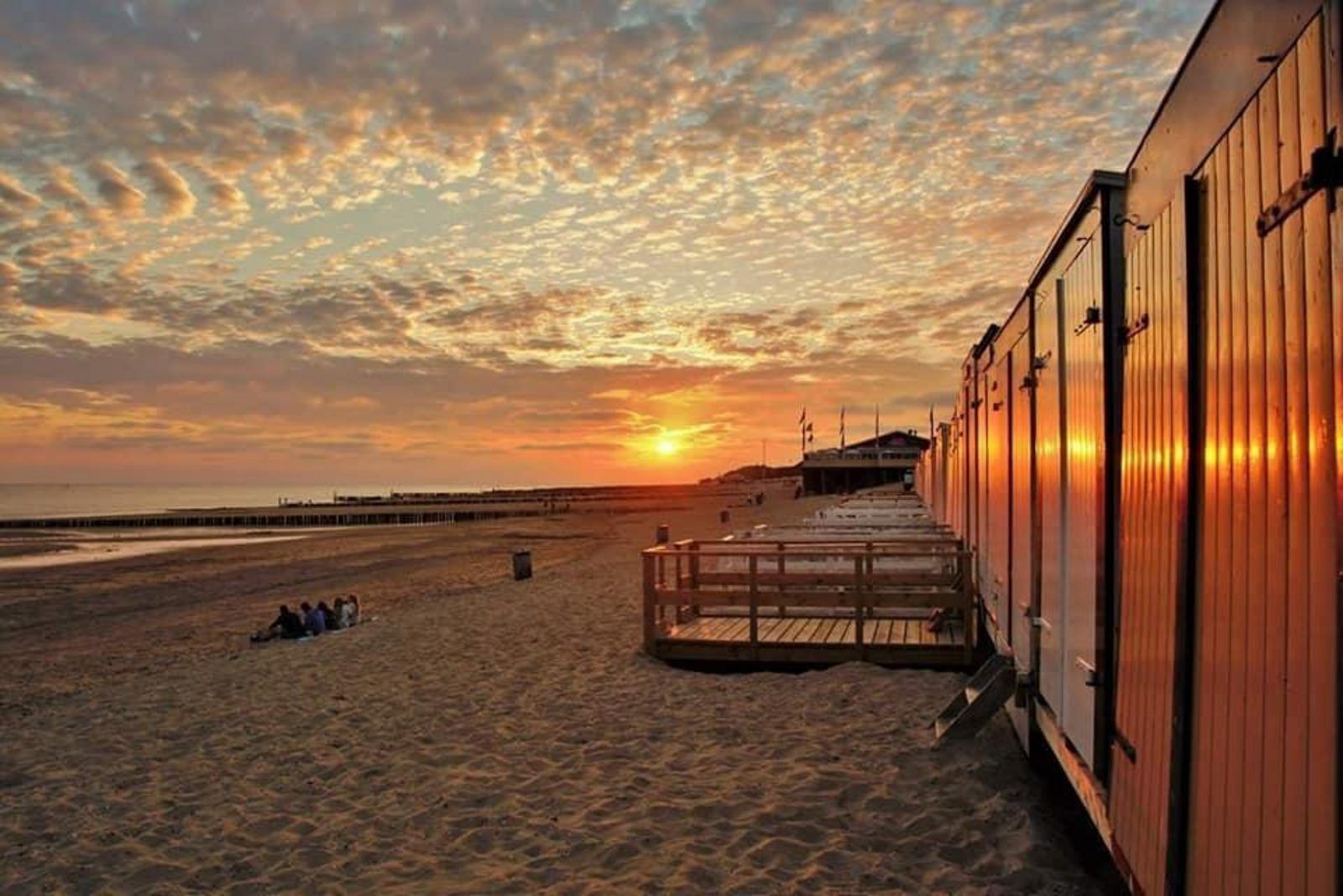 Breathtaking sunset by the beach from VZ824 Chalet in Veere, Serooskerke, Walcheren.