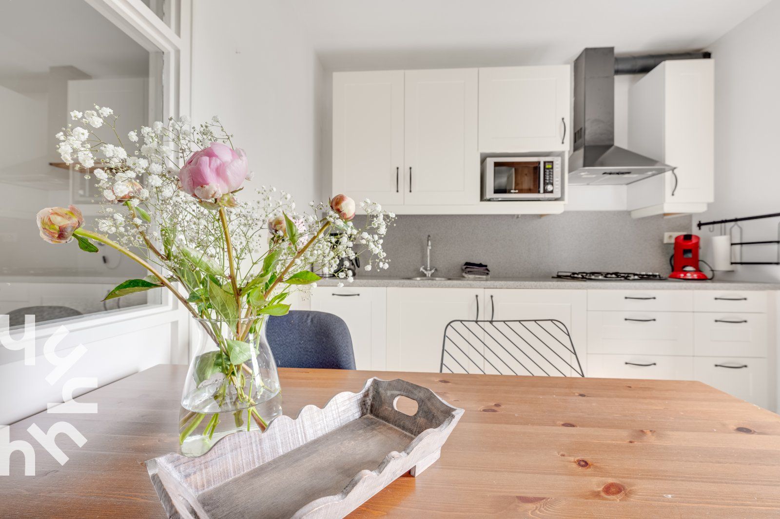 Moderne keuken in vakantiehuis ZE136, Grijpskerke, Walcheren, Zeeland.