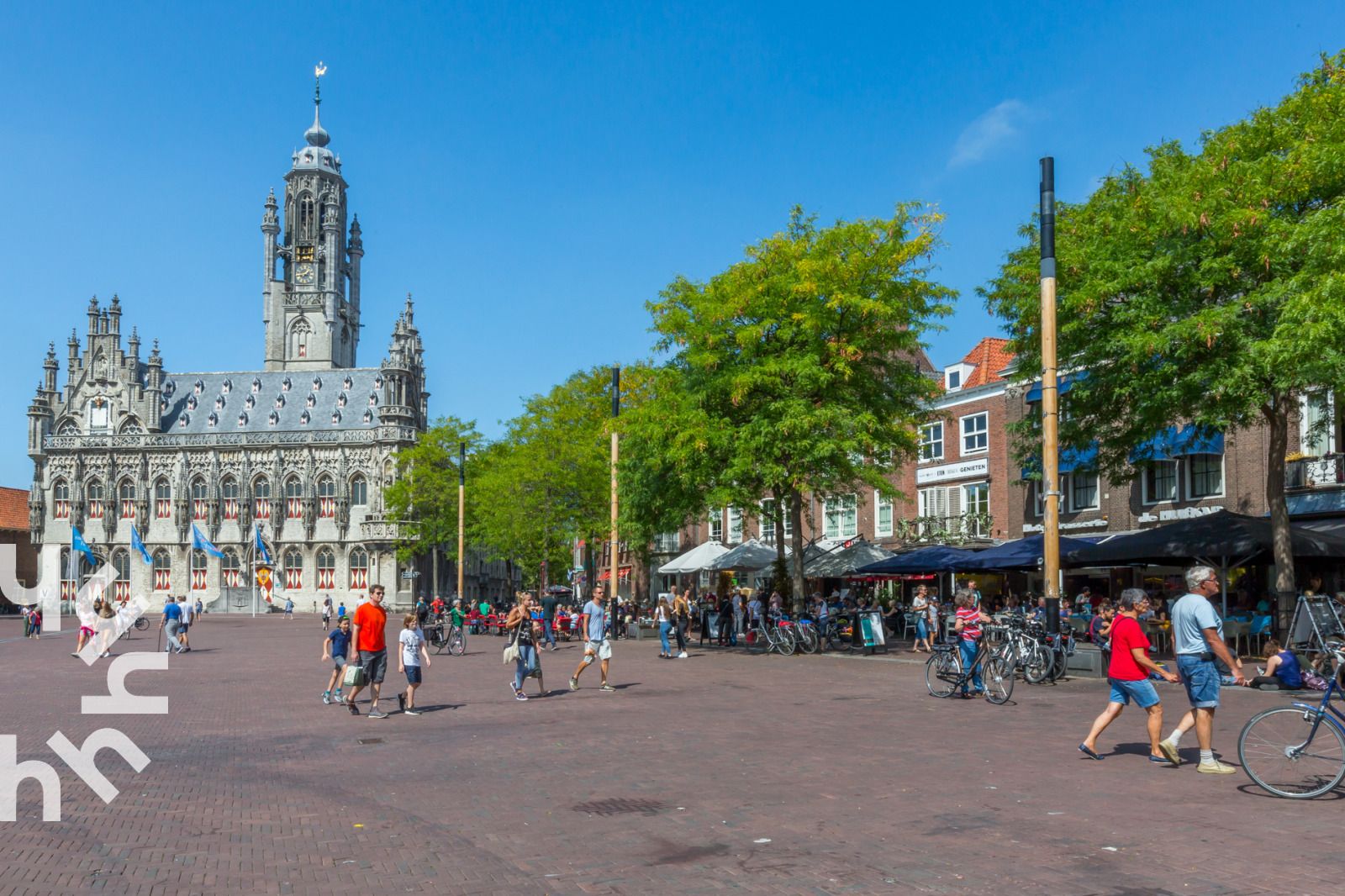 Luchtfoto van vakantiehuis ZE136 en omgeving, Grijpskerke, Walcheren, Zeeland.