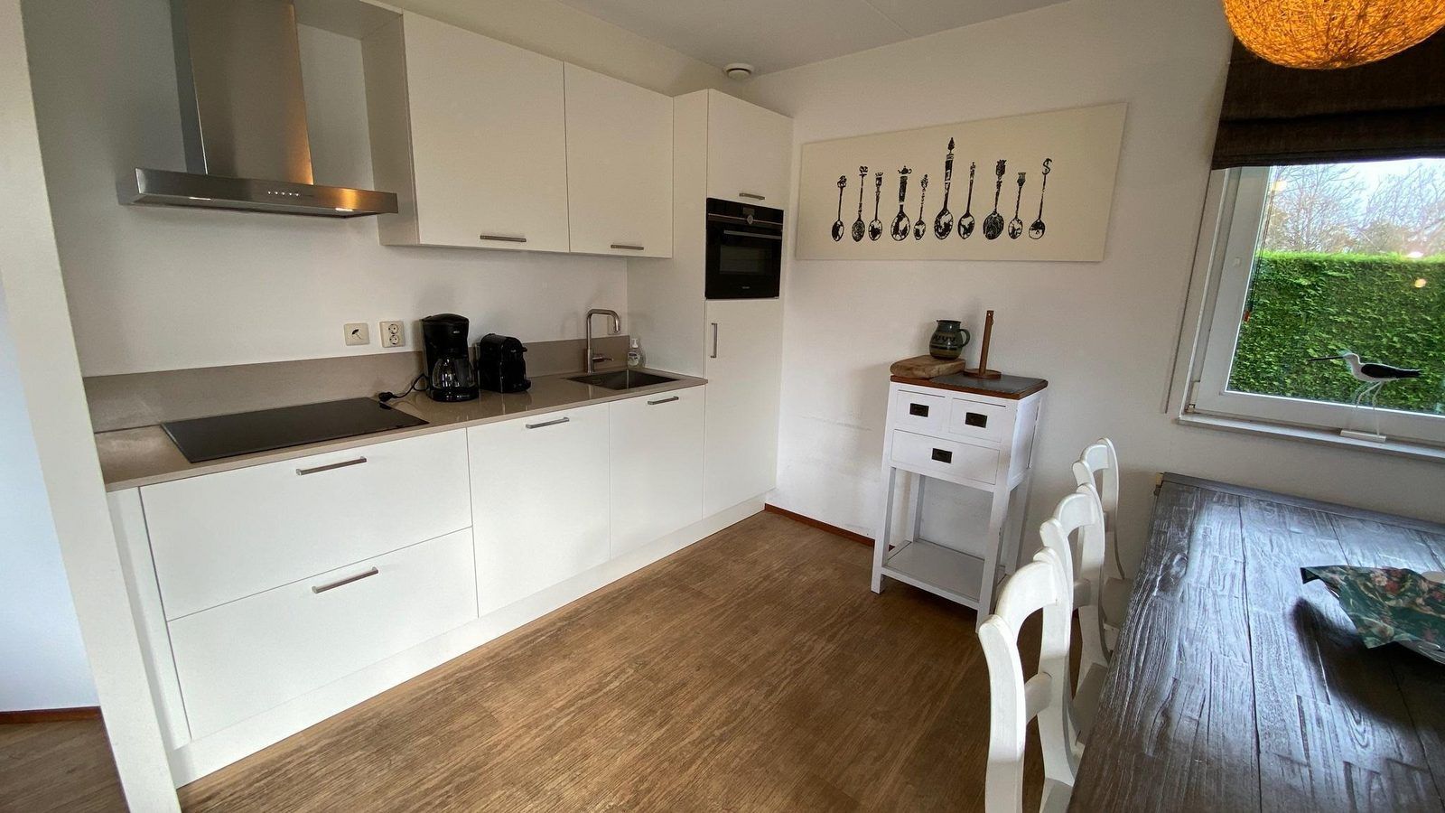 Stylish kitchen in VZ921 Holiday home in Cadzand-Bad with modern appliances, Zeeland.