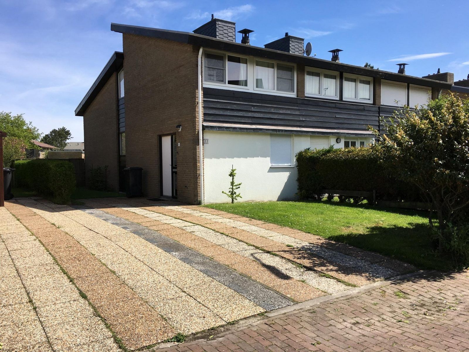 Vorderansicht von VZ924 Ferienhaus in Cadzand, gelegen in Cadzand-bad, Zeeuws-Vlaanderen.