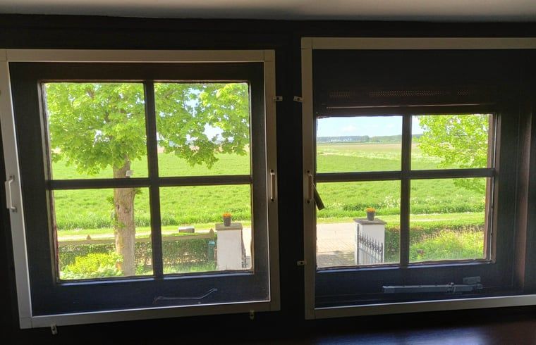 Licht en ruim uitzicht vanuit Vakantiehuisje in IJzendijke, Zeeuws-Vlaanderen.