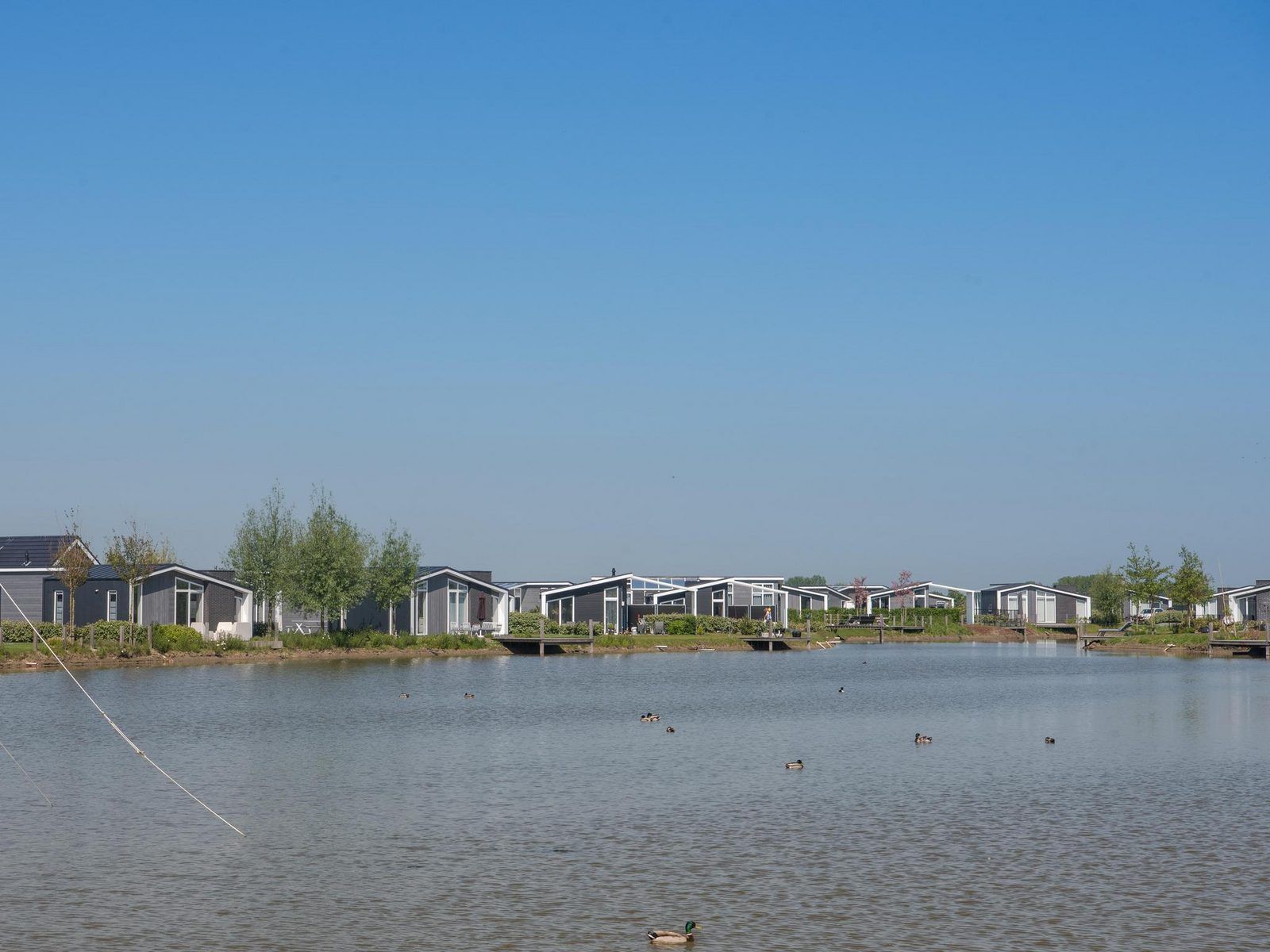 Blick auf das Wasser im Ferienhaus Waterresort Oosterschelde, gelegen im ruhigen Wemeldinge, Zuid-Beveland.