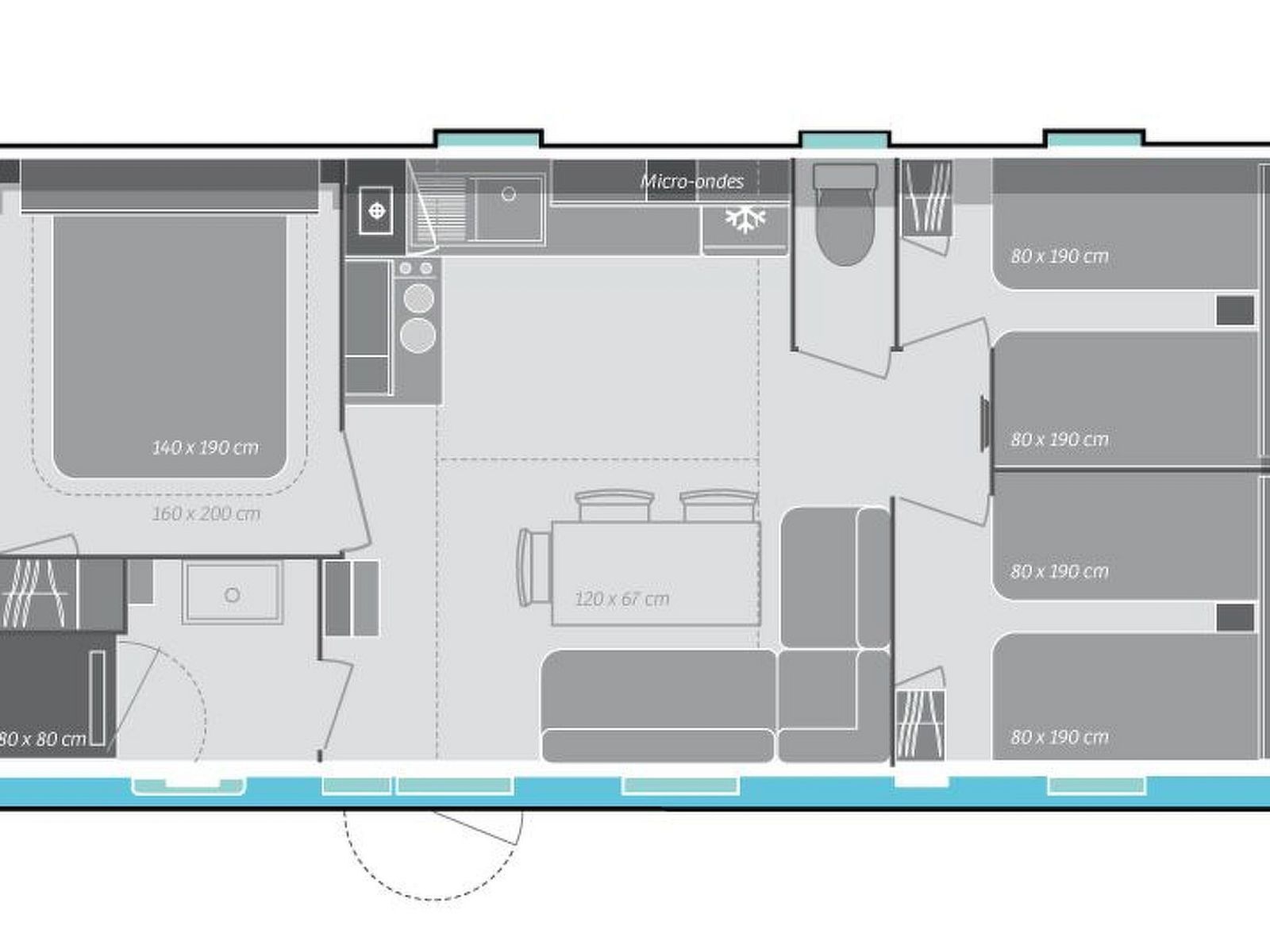 Unterkunft 640824 - Appartement Zuid-Beveland - Appartement Mobilheim O'Hara 6p camping Scheldeoord Baarland