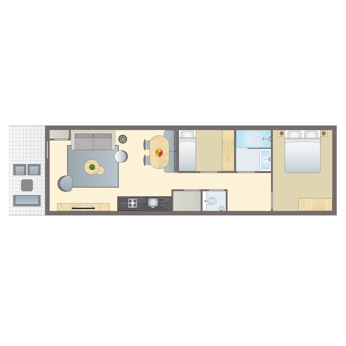 Verblijf 6601162 - Bungalow Goeree-Overflakkee - 2-4-persoons appartement | 2-4C