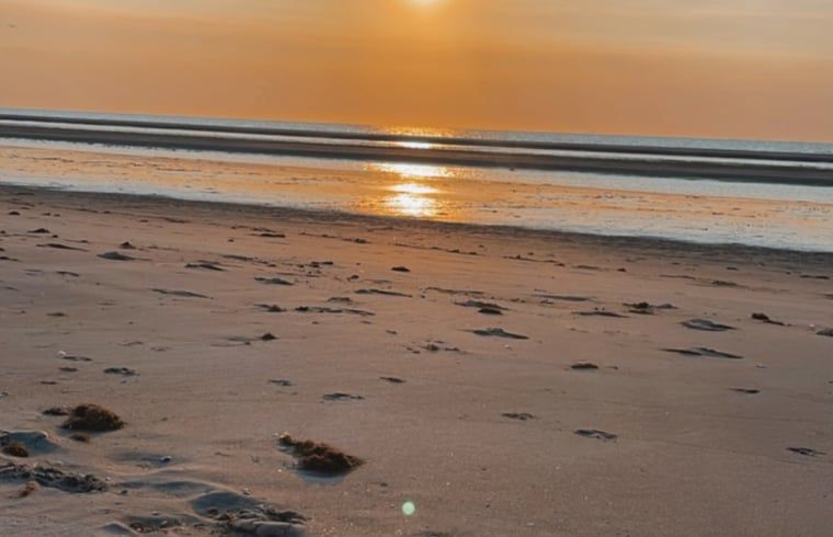 Sunset at the beach in Ouddorp, near House in Ouddorp, vacation home in South Holland.