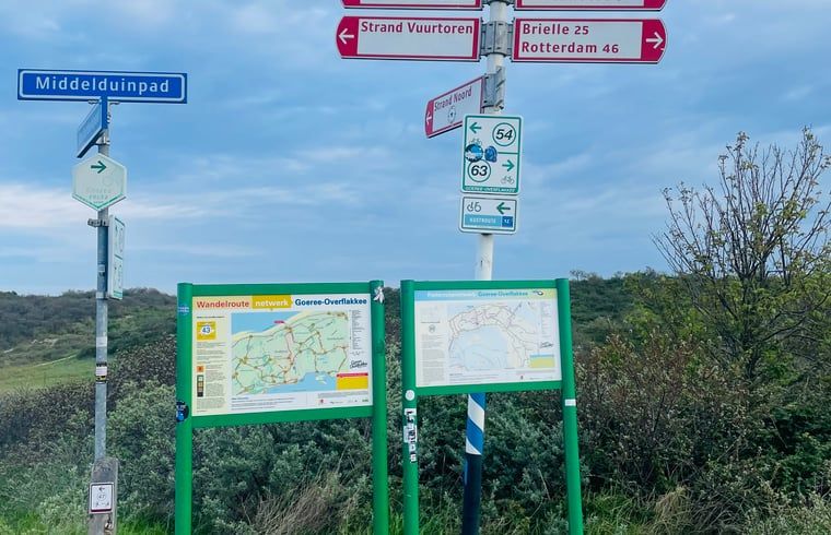 Hiking trails near Ouddorp, near Huisje in Ouddorp, vacation home in Goeree-Overflakkee, South Holland.