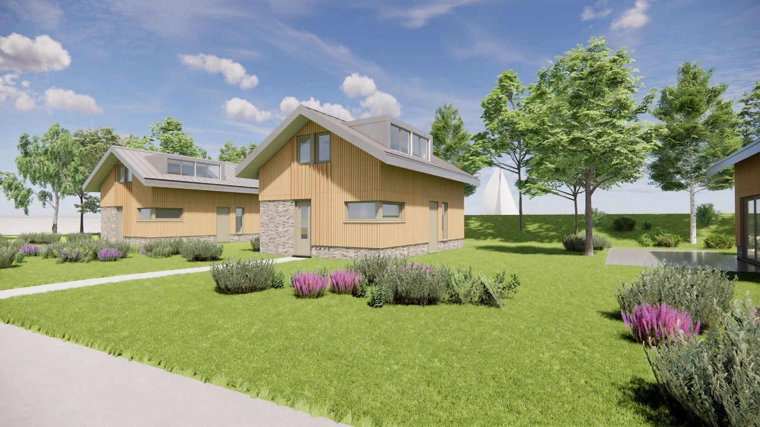 Freistehendes Haus in Warmond, Ferienhaus im Grnen Herzen, Sdholland. Genieen Sie die grne Umgebung und die moderne Architektur.