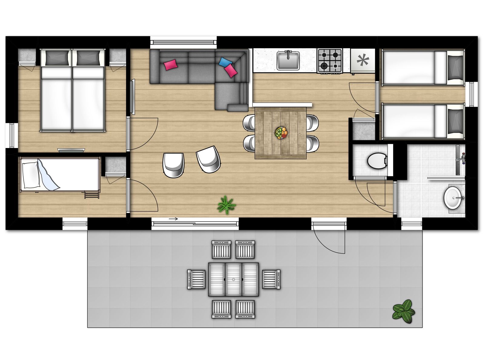 Unterkunft 6804168 - Ferienhaus Noordzeekust - Comfort 6A