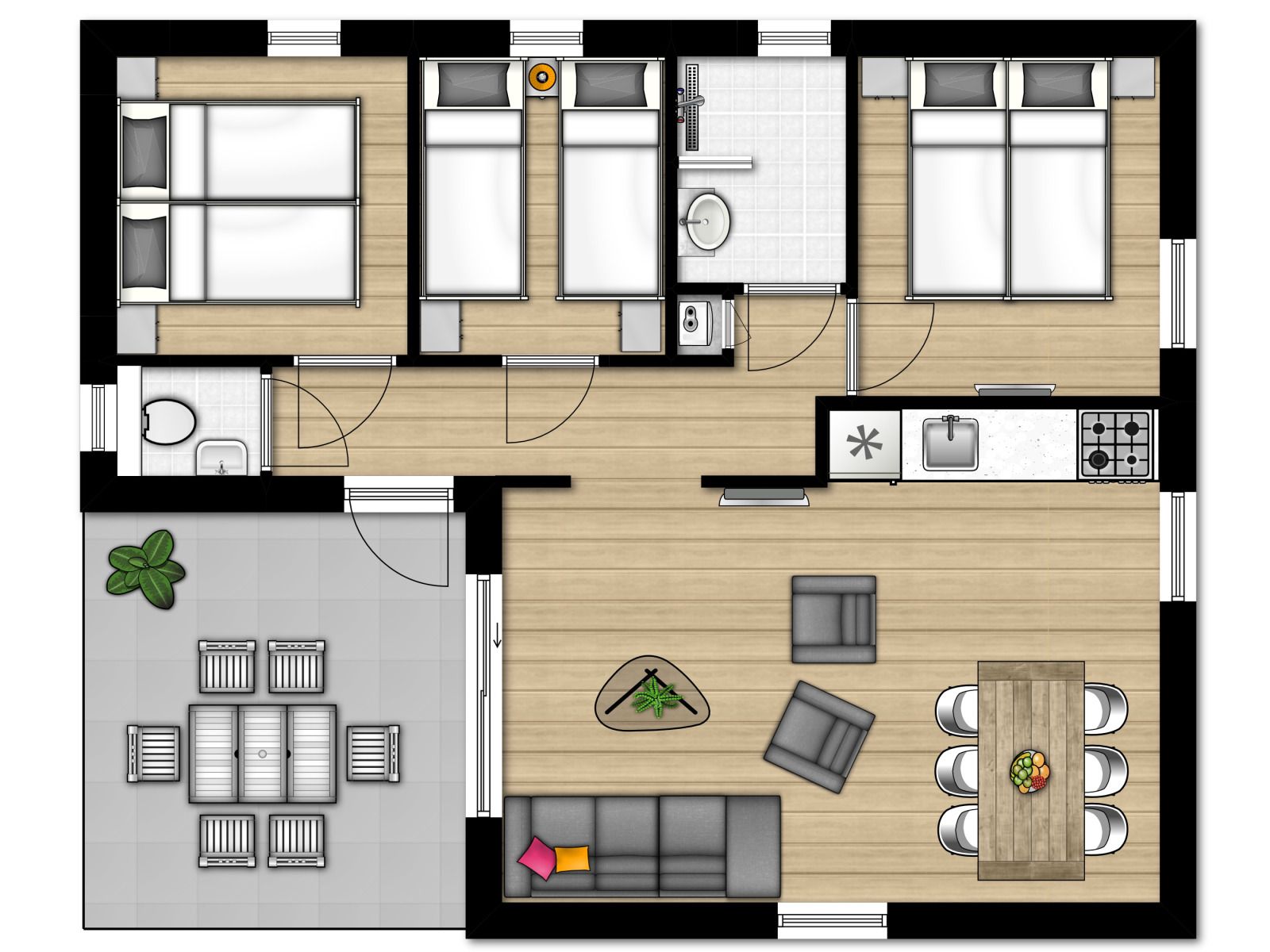 Unterkunft 6804170 - Ferienhaus Noordzeekust - Comfort 6B