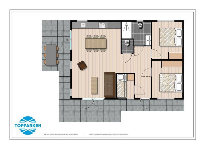 Plattegrond van Leijhoeve 6 personen, vakantiehuis in Nieuwerkerk aan den IJssel, Rotterdam omstreken.