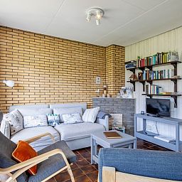 Gezellige woonkamer in Vakantiehuis Slufterhoek 088, De Cocksdorp, Texel.