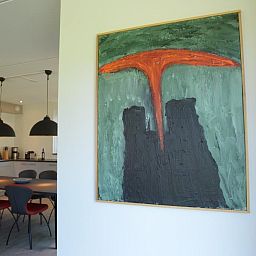 Artwork in living room of 06 - Razende Bol - allotment vacation home in De Koog, Texel.
