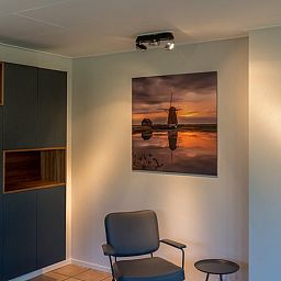 Knusse zithoek in vakantiehuisje in De Koog, Texel, Waddeneilanden.