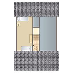 Gemuetliches Wohnzimmer der Beach Park Texel 4-Personen-Villa 4B mit Kamin in De Koog.