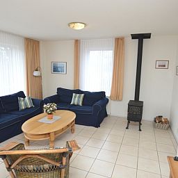 Gezellige woonkamer van Vakantiehuis Stappeland 168 in De Koog, Texel.