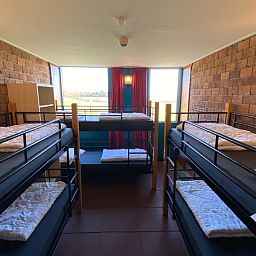 Gemuetliches Schlafzimmer mit Etagenbett in De Stolp II rechts, Ferienhaus in Den Hoorn, Texel.