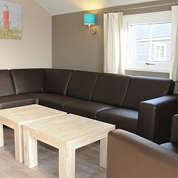 Comfortable sitting area in Lodge - 6 person vacation home, De Dennen, Texel.