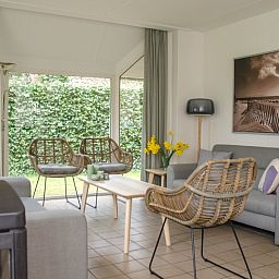 Gezellige woonkamer in Bergvliet vakantiehuis op Schiermonnikoog, Waddeneilanden
