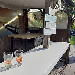 Strandblick im Ferienhaus FR452 in Lemmer, gelegen am IJsselmeer, Friesische Seen.