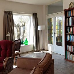 Panoramisch uitzicht op de Friese meren vanuit Vakantiehuisje in Oudega, gelegen aan het Heegermeer.