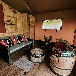 Verblijf 100224 - Vakantiewoning Tjeukemeer - Vakantiehuis Kampari - Luxe Safaritent - Kraanvogel