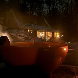 Entspannen Sie sich in einem Aussenpool im Holiday Home in Uffelte, inmitten der ruhigen Waelder von Suedwest-Drenthe.