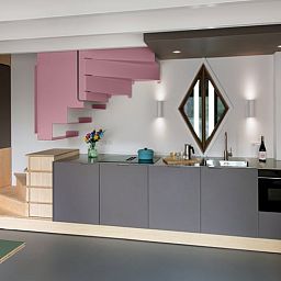 Moderne Kueche in Cottage in Arnhem, Riverside Ferienhaus.