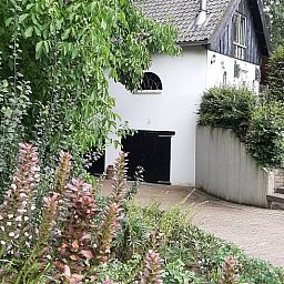 Gruene Umgebung im Huisje in Dodewaard, Ferienhaus im Rivierengebied, Gelderland.