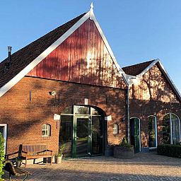 Charmante gevel van Huisje in Aalten, vakantiehuis in de Achterhoek, omgeven door natuur in Gelderland.