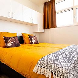 Cozy bedroom in Module Special 6 persons vacation home, Lichtenvoorde, Achterhoek, Gelderland.