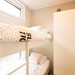 Bunk bed in child-friendly room of Module Special 6 persons, Lichtenvoorde, Achterhoek.