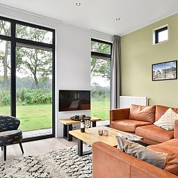 Comfortable sofa in The Butterfly Farm, Kring van Dorth, Achterhoek, Gelderland.