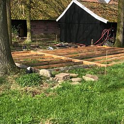 Construction of vacation home Cottage in Winterswijk - Meddo, surrounded by nature in the Achterhoek region, Gelderland.