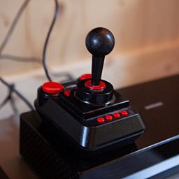 Retro-Joystick in der Huette in Joppe, Achterhoek, Gelderland.