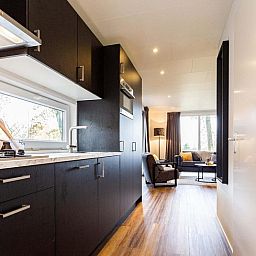 Stilvolle Kueche in Module Wood 4 Personen Wellness, Ferienwohnung in Ede, Veluwe, Gelderland.