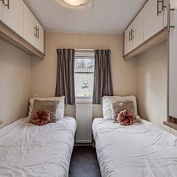 Second bedroom with two single beds in Holiday home 4 persons, Ede, Veluwe, Gelderland.