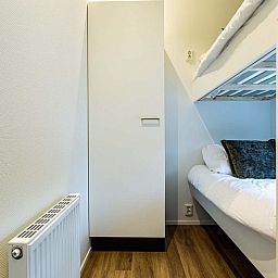 Etagenbett im kinderfreundlichen Zimmer von Module Special 6 Personen Wellness in Ede, Veluwe.