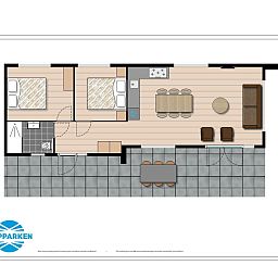 Plattegrond van Module Special Wellness (Spa) vakantiehuis in Ede, Veluwe, Gelderland met ruime indeling.