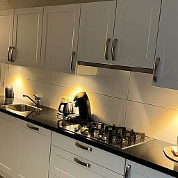 Comfortabele zithoek in Vakantiehuisje in Emst, Veluwe, Gelderland.